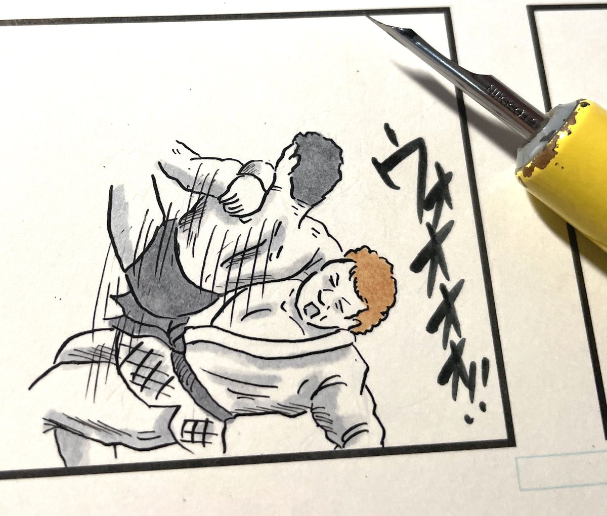 チョチョシビリ描いてる✒️
今日のネタ描くのにいろいろ調べてたら、95年の10.9から96年の4月まで新日は3ヶ月おきにドーム大会やってたんだな。。黄金期やん✨ #味のプロレス 