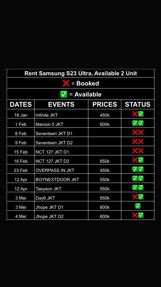 DM VIA IG |WTR OPEN RENT SEWA HP SAMSUNG S23 ULTRA tweet media