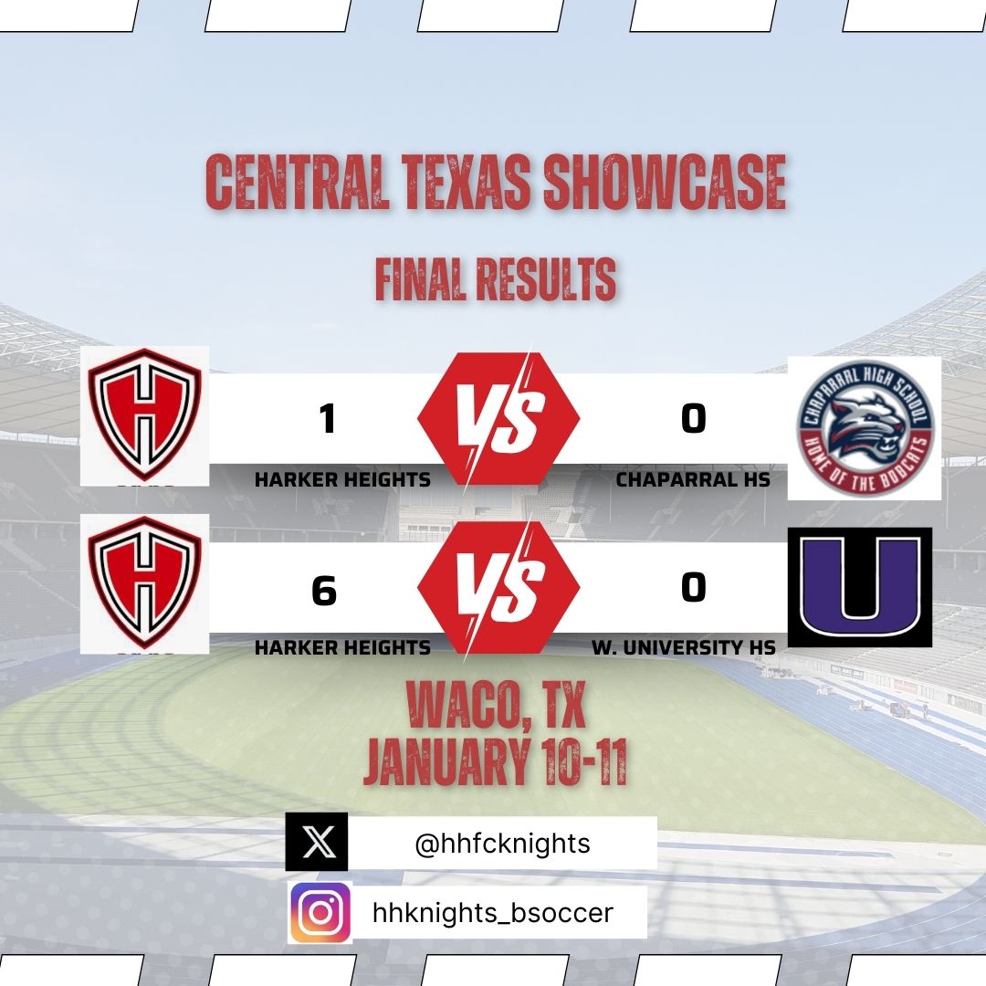 The rain and cold may have won Thursday, but Knights Soccer was Shining Bright the rest of the weekend! 
#RepTheShield
#KnightUp
<a href="/KilleenISD_/">KISD Sports</a> <a href="/KNCT_SPORTS/">I14Sports/knctsports</a> <a href="/KDHsports/">KDH Pressbox</a> <a href="/HarkerHeightsHS/">Harker Heights HS</a>
