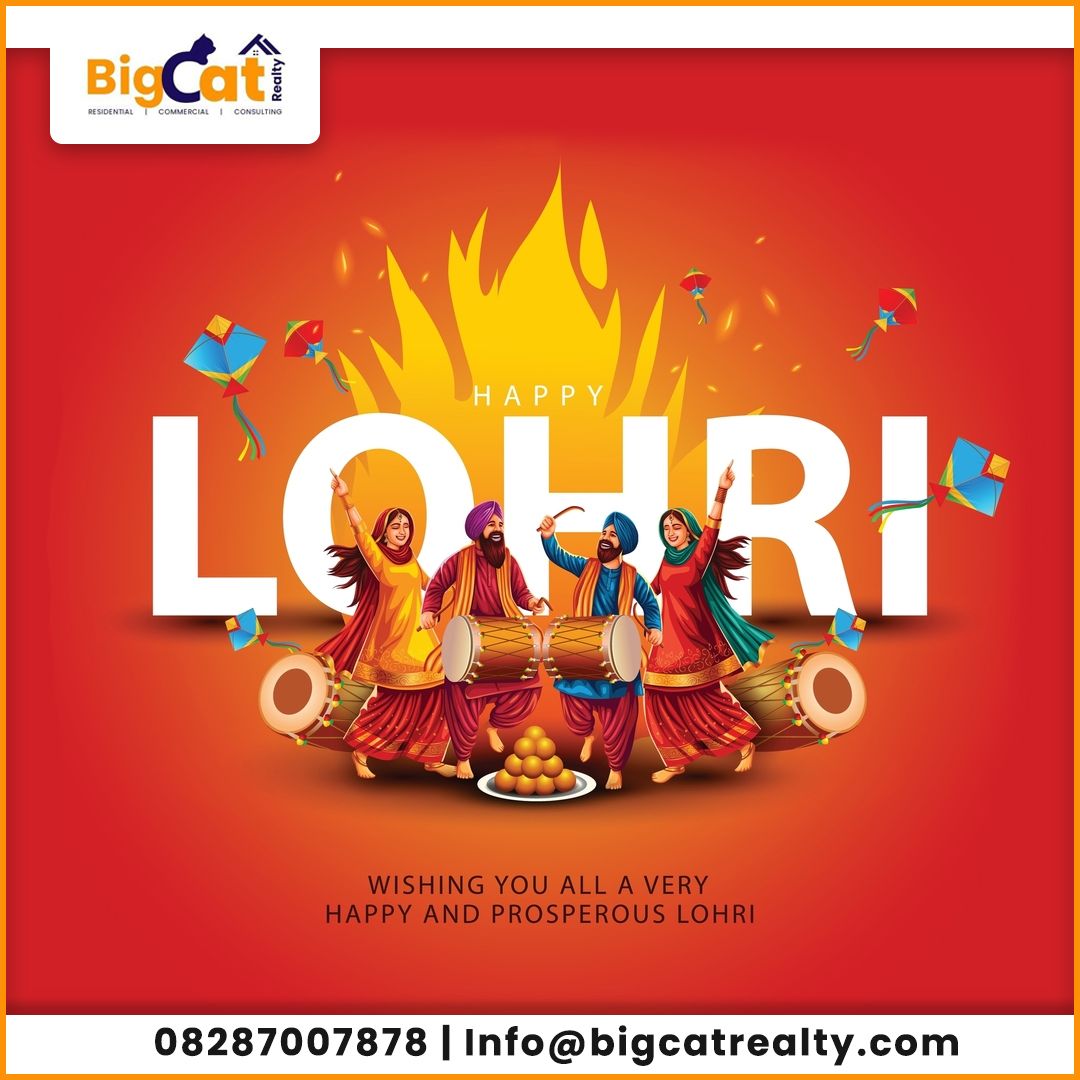 Wishing you warmth, joy, and prosperity this Lohri! As the bonfire blazes, may your life be filled with happiness and togetherness. Let’s celebrate the festival of harvest with love and gratitude. Happy Lohri from BigCat Realty! 
#HappyLohri #BigCatRealty