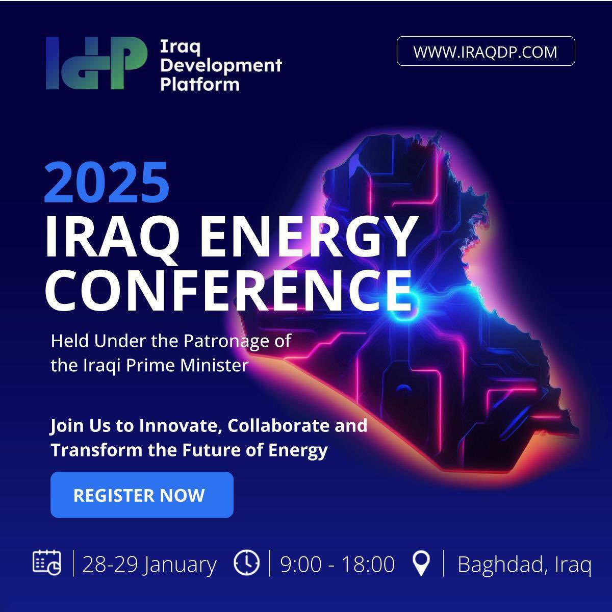 IraqPlatform's tweet photo. #IraqEnergyConf #Energy #RenewableEnergy #Investments #GRID #Oil #oilandgas #GreenEnergy #SolarEnergy #ClimatePolicy #climate #electricity #IEC_2025 #IraqDP #Iraq https://t.co/2hOJHljD0G