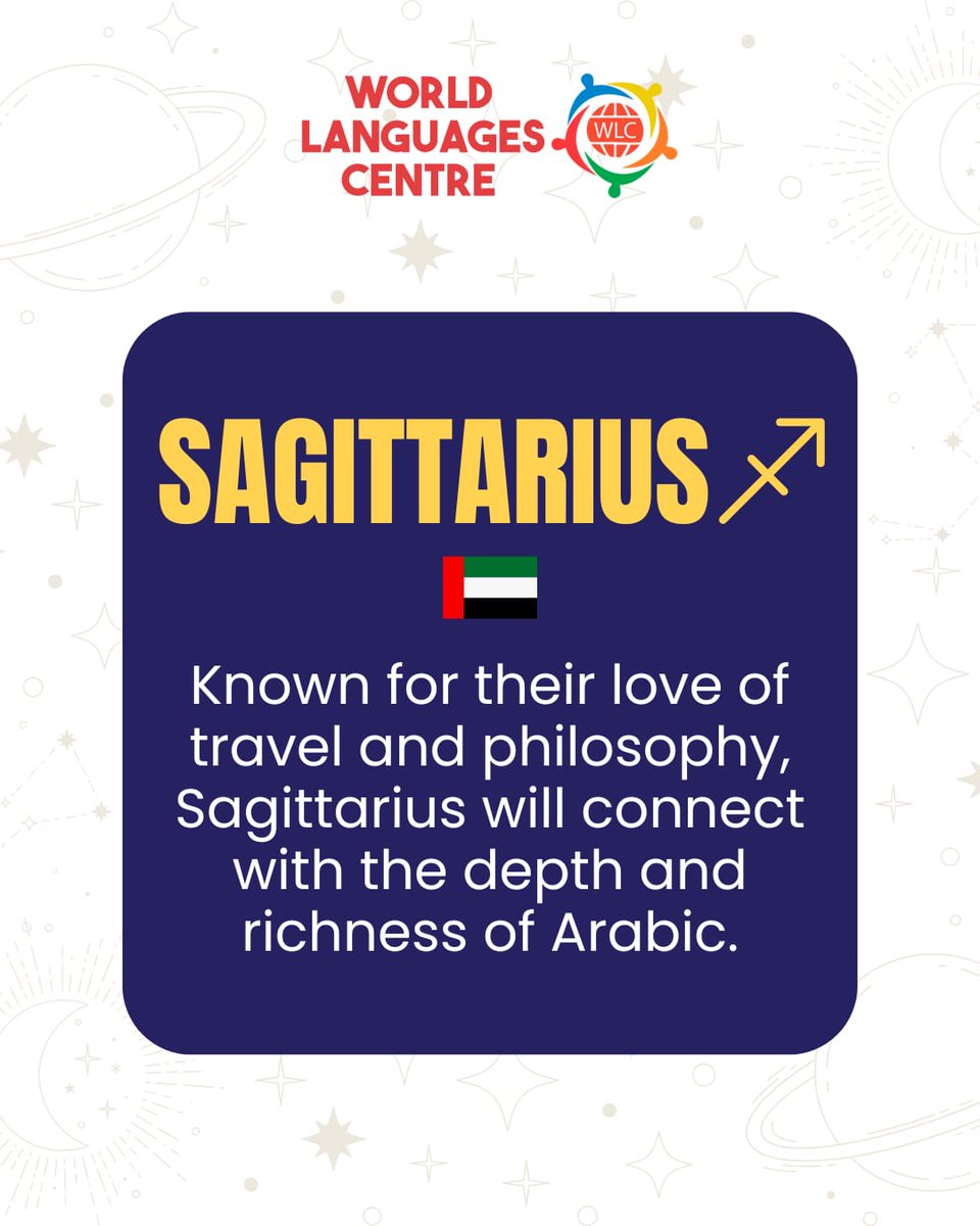 WLC_Languages's tweet photo. Ever wonder what language matches your zodiac energy? Share it with your friends! 🌍
✨ Discover which language vibes best with your star sign!
.
.
.

#worldlanguagescentre #wlc #wlcclass #languageschool #learnjapanese #learnchinese #learnspanish #learngerman #learnfrench #delhi https://t.co/iVVY3eNNUe