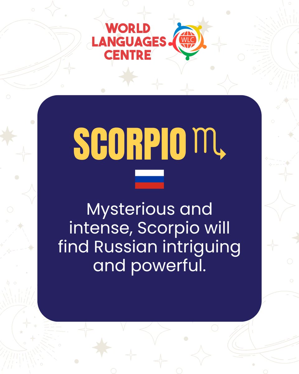 WLC_Languages's tweet photo. Ever wonder what language matches your zodiac energy? Share it with your friends! 🌍
✨ Discover which language vibes best with your star sign!
.
.
.

#worldlanguagescentre #wlc #wlcclass #languageschool #learnjapanese #learnchinese #learnspanish #learngerman #learnfrench #delhi https://t.co/iVVY3eNNUe