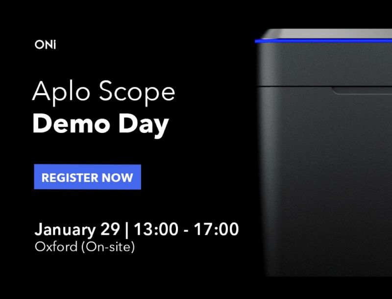🌟 We are very excited about our new #AploScope and we cannot wait to share the excitement with all of you! 🔬

🚀 Ready for a demo? Why don't you join our Aplo Scope Demo Day in our Oxford office on the 29th of January? sign up and secure your place ➡️ hubs.li/Q0323hT_0