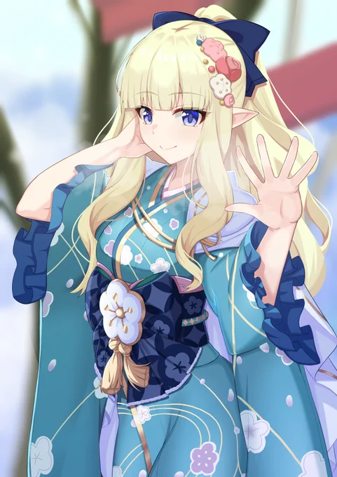 まだ引けてない正月サレンちゃん描いたよ #プリコネR 