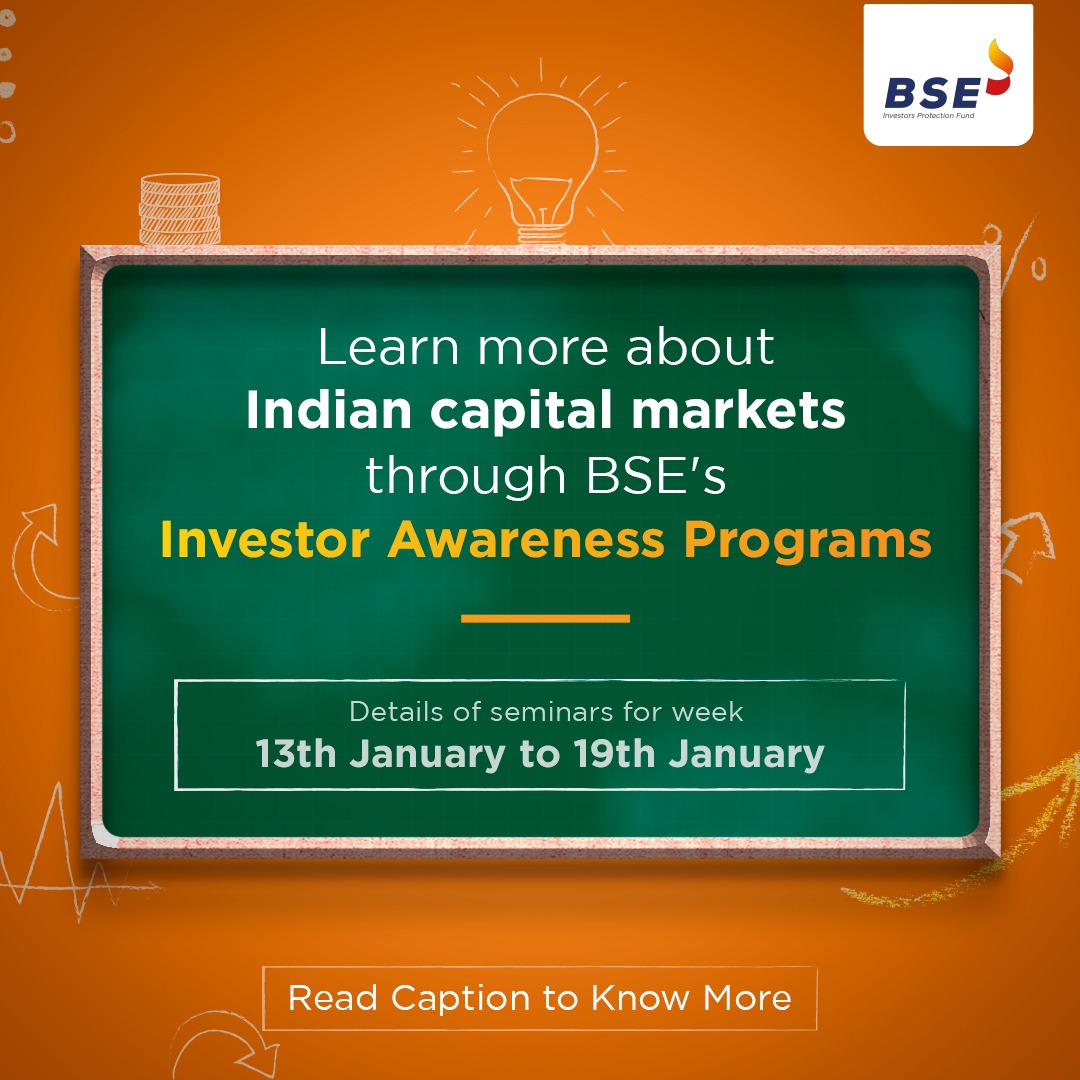 BSEIndia's tweet photo. Get all the details about seminars to be conducted between 13th - 19th January, 2025 here: https://t.co/KwMT9V5u0X
#BSE #BSEIPF #IAP #InvestorAwarenessProgram #InvestorProgram https://t.co/Fd6DgVnEfn