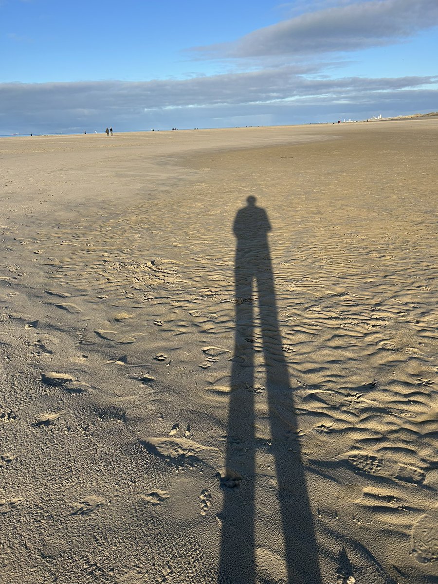 Nieuw soort steltloper zien struinen,
maakte tempo langs de zee,
en verdween toen in de duinen,  
steltenloos naar mijn idee.
#dagdicht