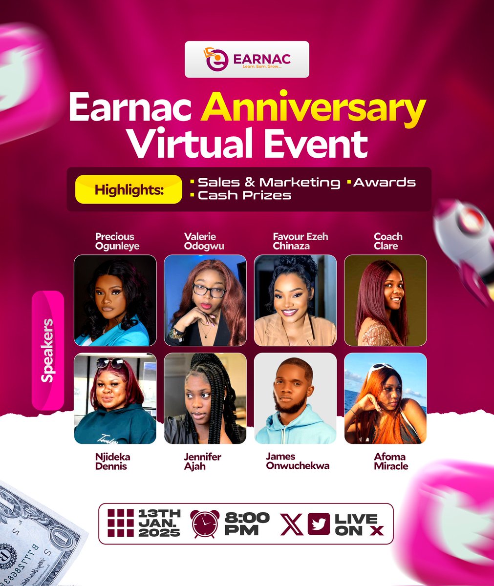 𝐓𝐎𝐍𝐈𝐆𝐇𝐓!
𝐘𝐨𝐮'𝐫𝐞 𝐈𝐧𝐯𝐢𝐭𝐞𝐝: 𝐄𝐀𝐑𝐍𝐀𝐂 𝐀𝐧𝐧𝐢𝐯𝐞𝐫𝐬𝐚𝐫𝐲 𝐂𝐞𝐥𝐞𝐛𝐫𝐚𝐭𝐢𝐨𝐧 𝐒𝐏𝐀𝐂𝐄 𝐌𝐄𝐄𝐓𝐈𝐍𝐆

Join us TONIGHT as we celebrate EARNAC's 1-year anniversary in style!

SPACE MEETING Highlights:

Sales and Marketing Strategies
Awards and