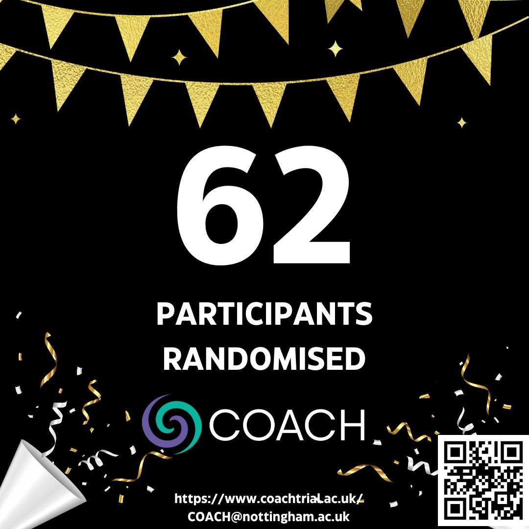 The COACH Trial (@coach_trial) on Twitter photo Huge congratulations to the audiology team at <a href="/uhbtrust/">University Hospitals Birmingham</a> for kick starting January with a randomisation to the <a href="/COACH_trial/">The COACH Trial</a> ๐ 62 participants have now been randomised! Find out more about the trial at coachtrial.ac.uk Huge congratulations to the audiology team at <a href="/uhbtrust/">University Hospitals Birmingham</a> for kick starting January with a randomisation to the <a href="/COACH_trial/">The COACH Trial</a> ๐ 62 participants have now been randomised! Find out more about the trial at coachtrial.ac.uk