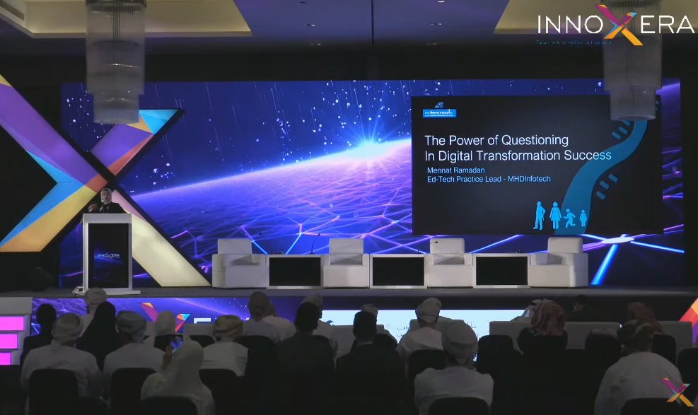 الآن مباشرة: منة الله رمضان على مسرح InnoXeraOman  

منة الله رمضان، مدير تطوير قطاع التعليم في محسن حيدر درويش لتقنية المعلومات، تقدم عرضًا مميزًا حول "قوة الأسئلة في نجاح التحول الرقمي". تسلط الضوء على أهمية طرح الأسئلة الصحيحة لتحقيق تحول رقمي فعّال ومستدام في قطاع التعليم.