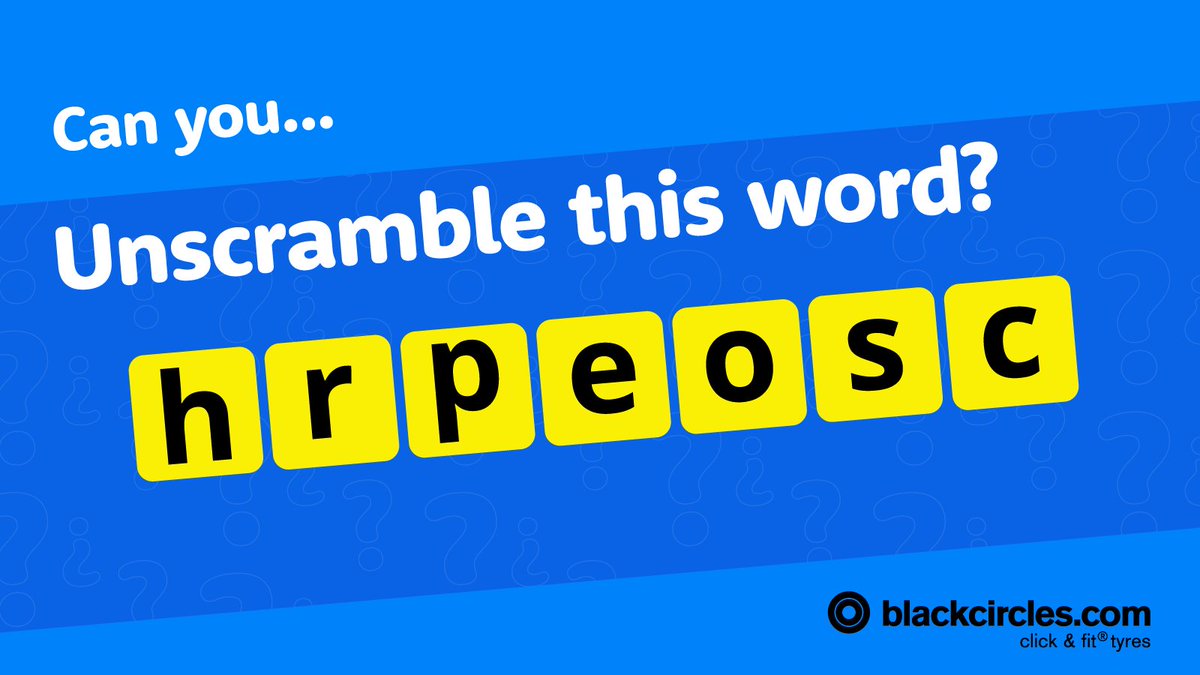 Are you up for a brain teaser? 
Give this word puzzle a try and stand a chance to win a £20 Amazon voucher. Let's test your mental prowess! 👀🧠💡

[Ends Jan 22nd].
