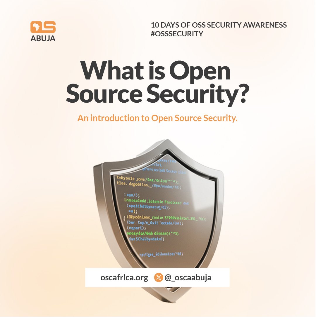_oscaabuja's tweet photo. #10daysofOSSSecurity
#opensource

Introduction: Open Source Software (OSS) is the backbone of modern technology, driving innovation, collaboration, and accessibility across industries. However, the open and collaborative nature of OSS comes... 
#Thread https://t.co/9S2BVpjwqq