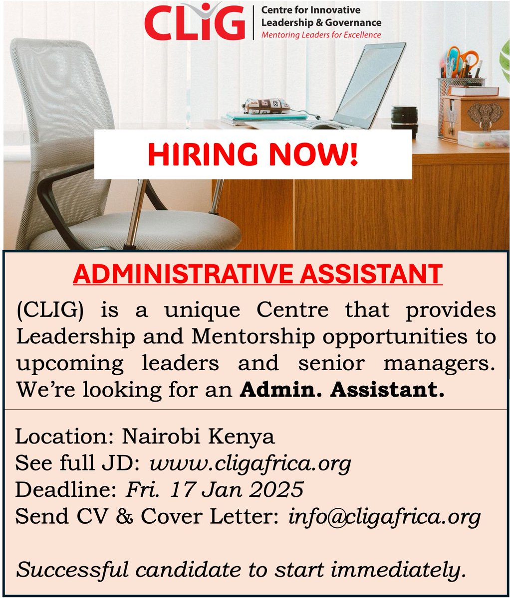 CLIG- Centre for Innovative Leadership &Governance (@cligafrica ...