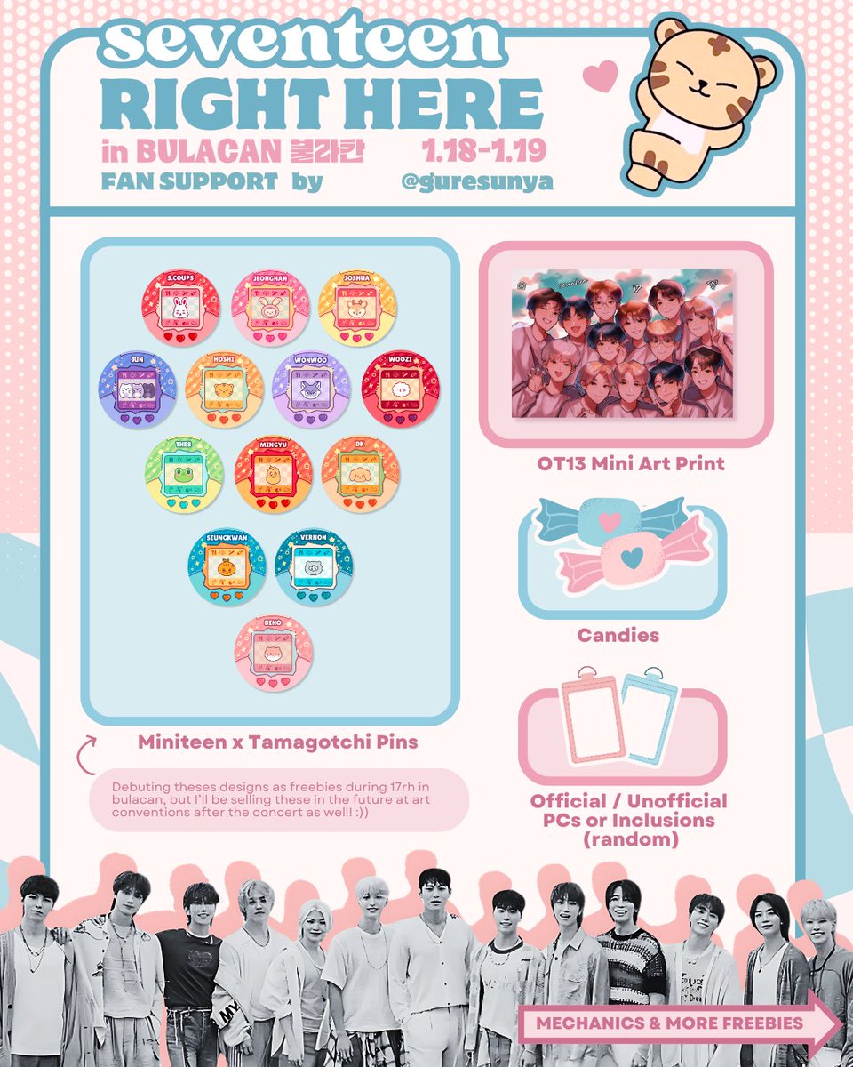guresunya's tweet image. 17 RIGHT HERE: bulacan 💎 Fan Support 

Hi 🩷 I'll be giving away freebies for both days! (pic for details) 

— rts &amp;amp; likes appreciated, follow for updates!
❥ Jan 18-19
❥ Limited QTY
❥ loc TBA
❥ Open for trades (DM)

#SVT_RIGHT_HERE_IN_BULACAN
#SEVENTEEN_RIGHT_HERE_IN_BULACAN