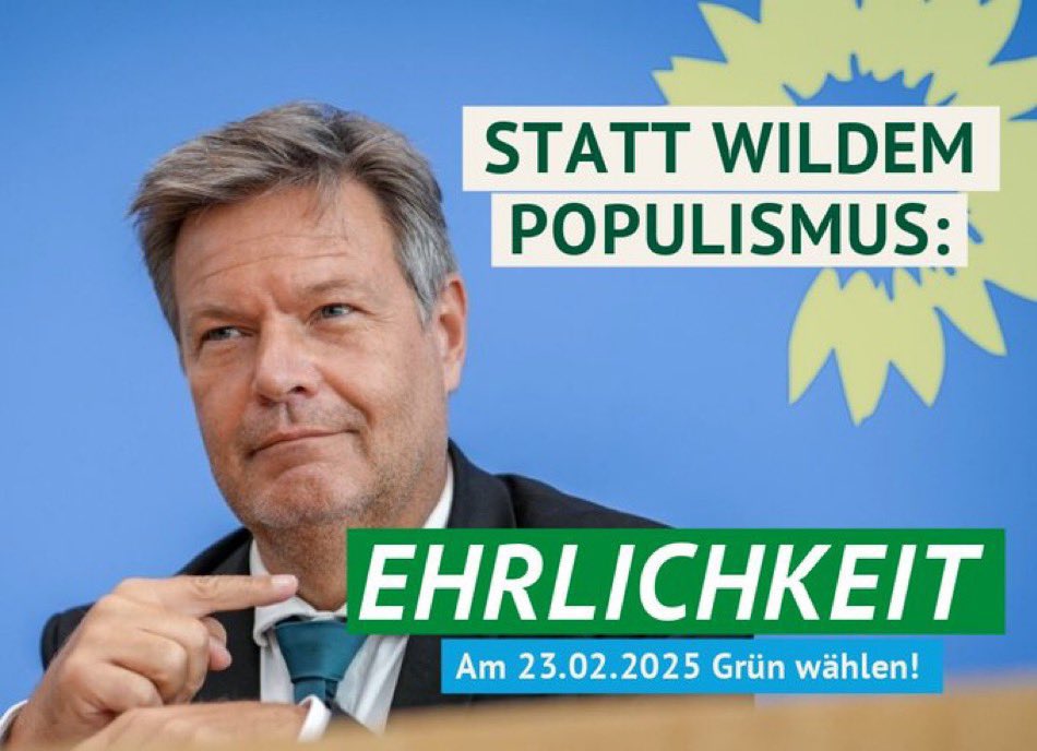 Noch 43 Tage. 
Nur wo Grüne drauf steht,  ist auch Habeck drin. 
#Habeck4Kanzler 
#IchBinMob