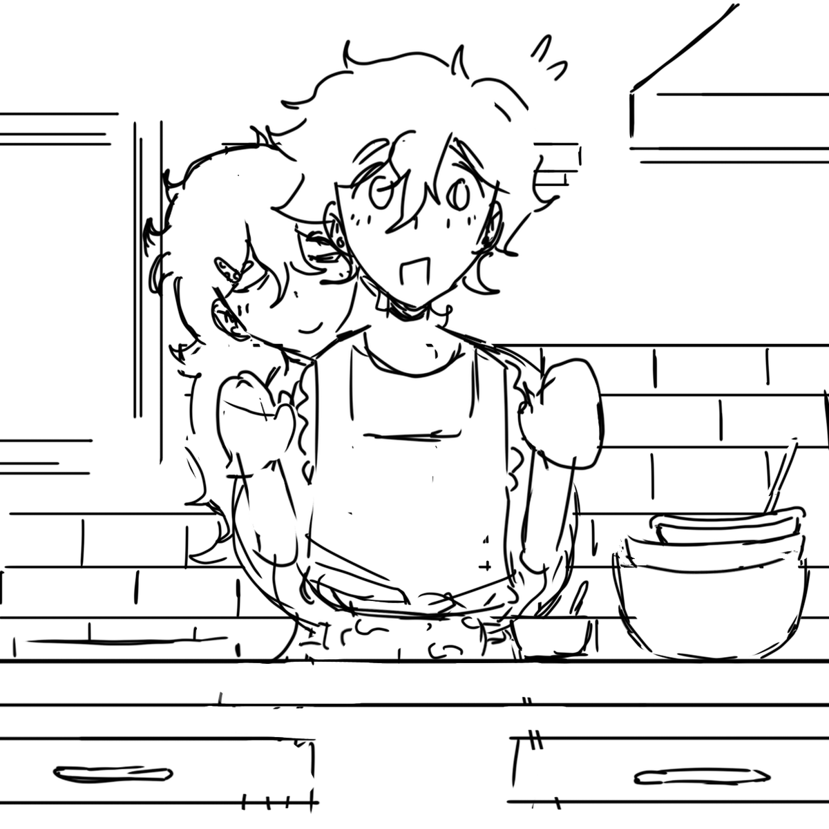 roselilyzz's tweet photo. i kinda never did heromari week except for day 1 and since it's almost been like 2 weeks since it started im just gonna share the sketch i made for day 2 SIGH…..  sorery heromari nation i betrayed us all (day 2  —  piano / baking)

[ #heromariweek2025 ] https://t.co/MXjM5ju0tM