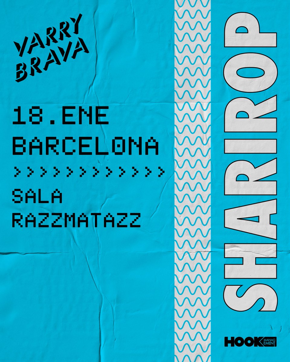 El 18 de enero <a href="/varrybrava/">Varry Brava</a> regresa a Barcelona, lo hará con un concierto especial entre amigos despidiendo la gira por salas de #Sharipop En la <a href="/RazzmatazzClubs/">RazzmatazzClubs</a> los acompañaran #KuMinerva <a href="/suu_musica/">Suu</a>

Entradas: buff.ly/4fQ7Eac 

#Agenda18 #C18 #DondeVivesLaMúsicaEspañola