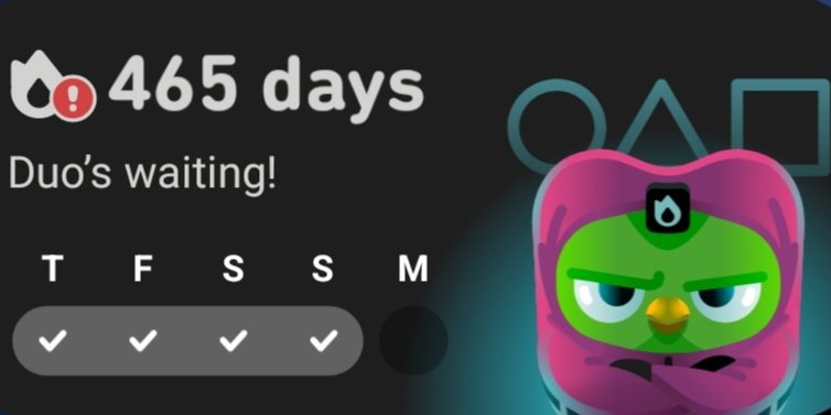 Claiymn's tweet photo. That's new. 

Duo waiting for me pulling up with this

#Duolingo https://t.co/vbK2VfsTHt