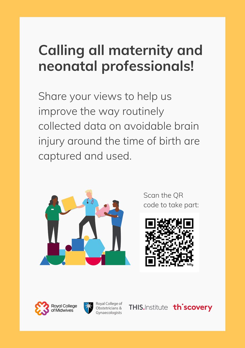 nmpa_audit's tweet image. Calling all maternity and neonatal professionals! Help improve how routinely collected data on avoidable brain injury around the time of birth are captured and used. Take part in a short survey by 23 Feb ths.im/4iLI7kY @THIS_Institute @RCObsGyn @MidwivesRCM @RCPCHtweets