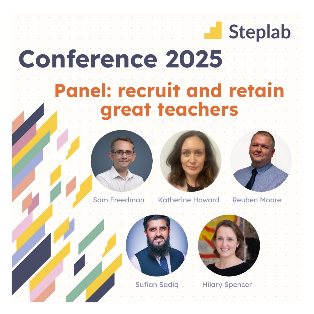Steplab (@steplab_co) on Twitter photo π Conference 2025 π
Strand 1: Expert Teaching ft <a href="/PepsMccrea/">Peps</a>
1β£ Great Primary Teaching with <a href="/Barker_J/">Jennifer Barker</a> and <a href="/Tillybrownie/">Tillybrowne</a>
2β£ Great Secondary Teaching with Neena Sharma
3β£ Panel on recruitment and retention with <a href="/Samfr/">Sam Freedman</a>, <a href="/h_spencer/">Hilary Spencer</a>, <a href="/unleashing_me/">Unleashing Me</a>, <a href="/reuben_moore/">Reuben Moore</a> and <a href="/SaysMiss/">Kat Howard</a> π Conference 2025 π
Strand 1: Expert Teaching ft <a href="/PepsMccrea/">Peps</a>
1β£ Great Primary Teaching with <a href="/Barker_J/">Jennifer Barker</a> and <a href="/Tillybrownie/">Tillybrowne</a>
2β£ Great Secondary Teaching with Neena Sharma
3β£ Panel on recruitment and retention with <a href="/Samfr/">Sam Freedman</a>, <a href="/h_spencer/">Hilary Spencer</a>, <a href="/unleashing_me/">Unleashing Me</a>, <a href="/reuben_moore/">Reuben Moore</a> and <a href="/SaysMiss/">Kat Howard</a>