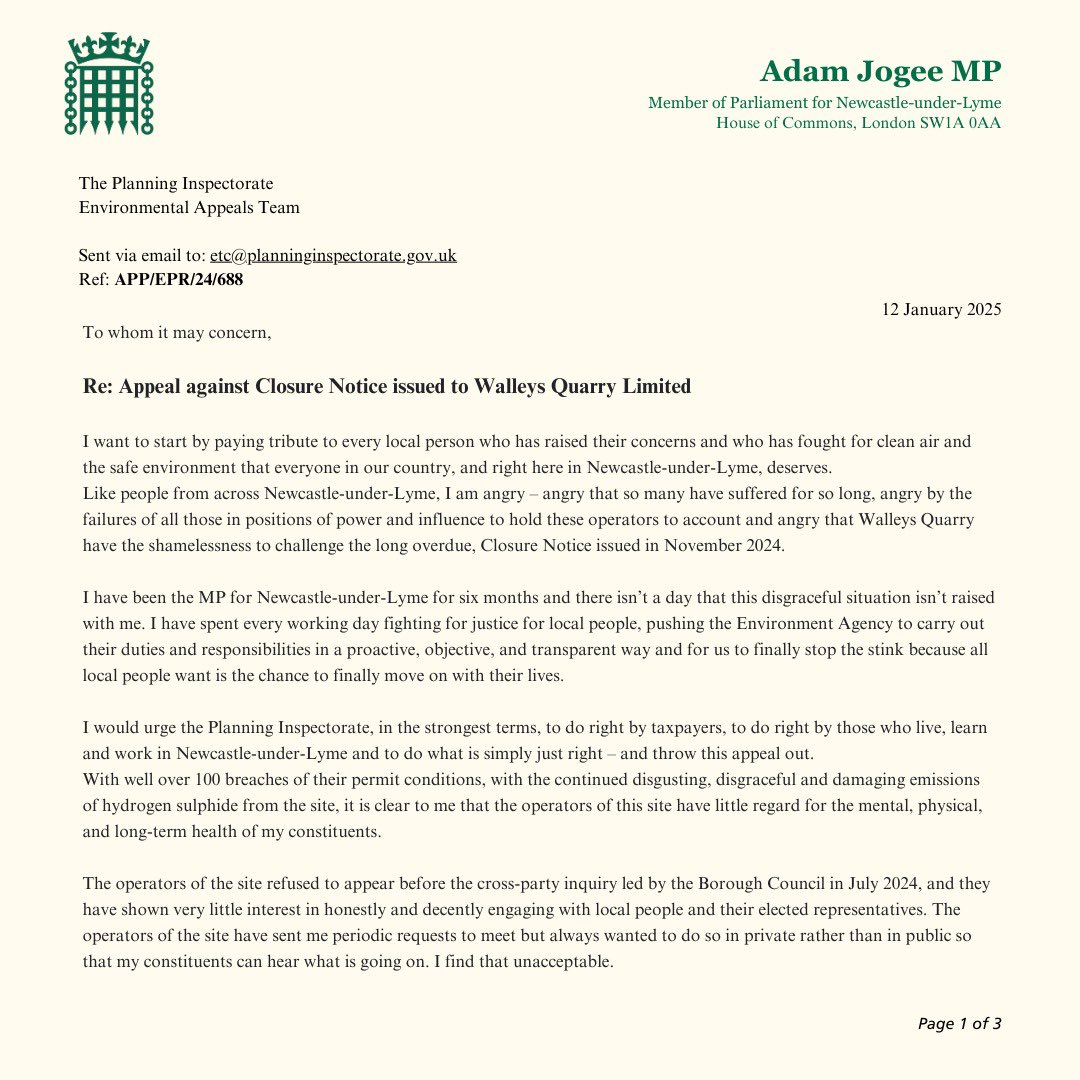 Adam Jogee MP tweet media