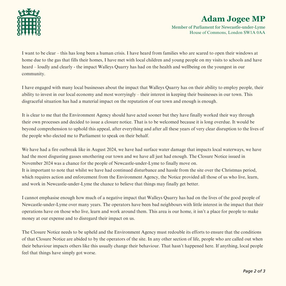 Adam Jogee MP tweet media