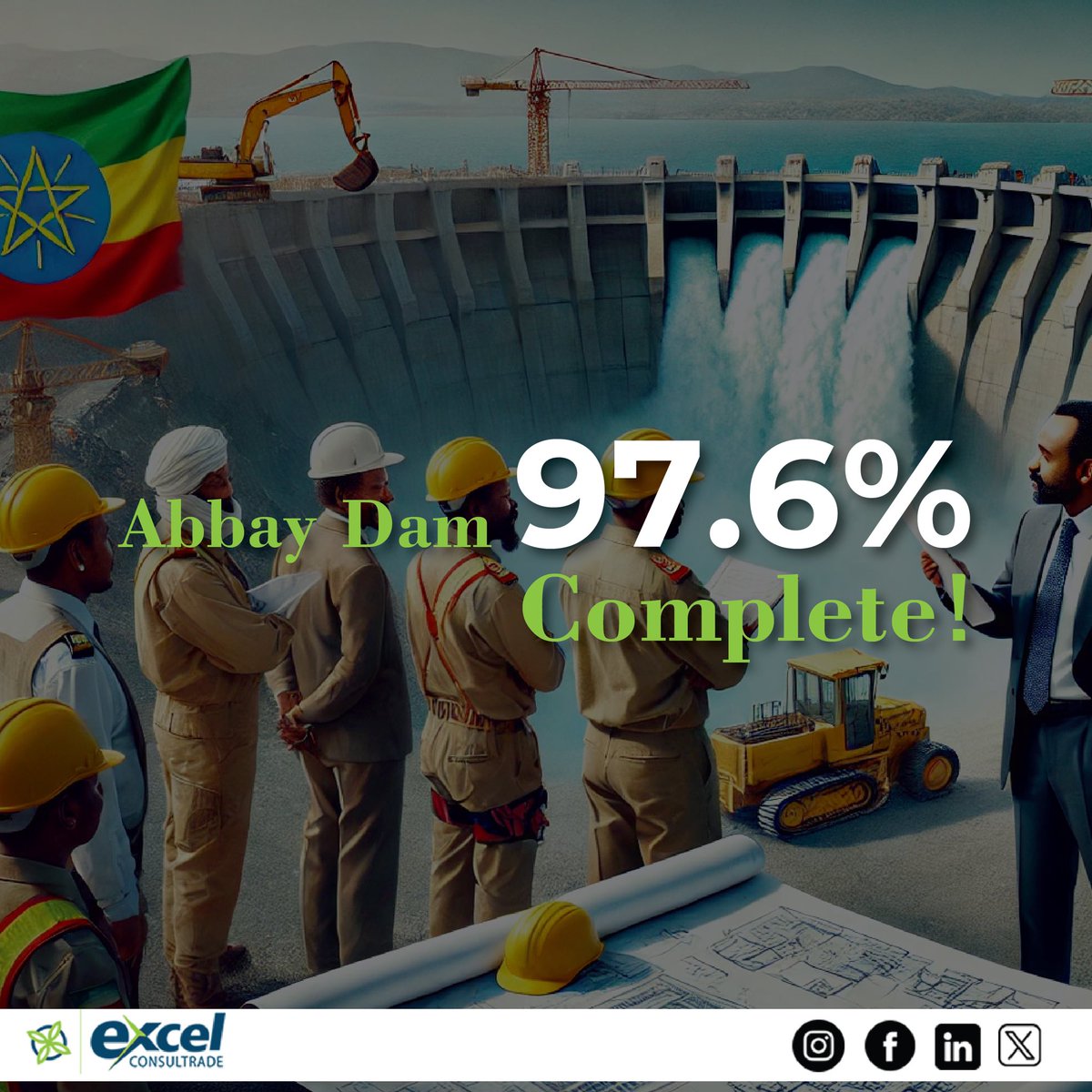 exceldigitals's tweet photo. With 97.6% of the Abbay Dam complete, officials call for more financial support to cover final costs. The #dam symbolizes Ethiopia’s #resilience, requiring collective efforts for full operation.
#Ethiopia #Ethiopiadam #BusinessNews #excelconsultrade #excelnews #project https://t.co/1M9TxEit06