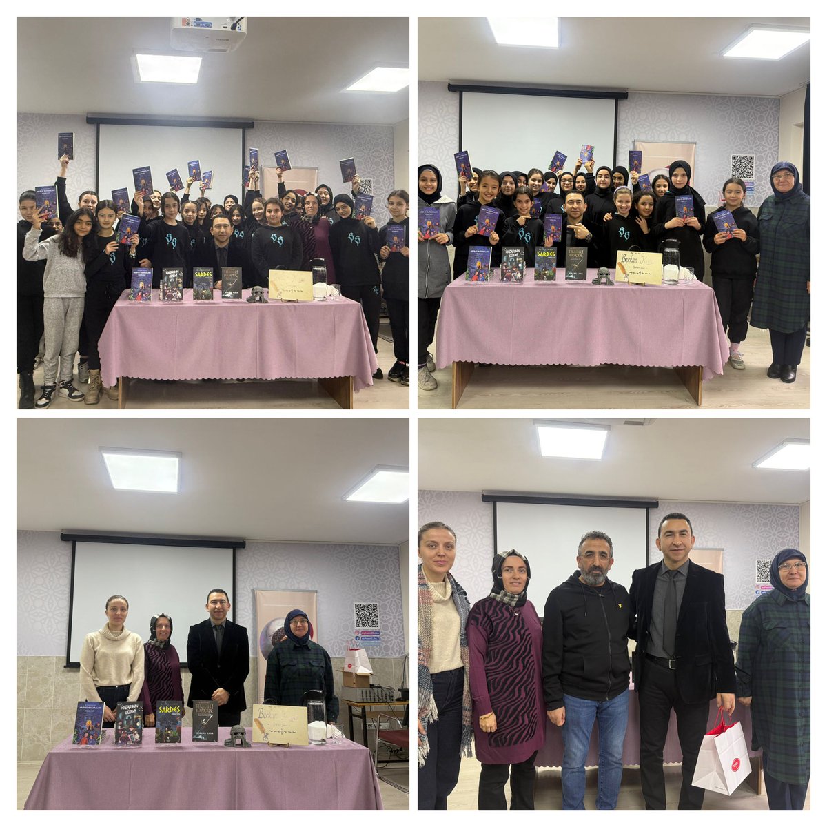 IhoSeyh's tweet photo. ‘’Kafkas Kartalları Okuyor’’ projesi kapsamında 3. sünü düzenlediğimiz Okur-Yazar Buluşmaları’nda değerli yazar Berkan Kaya’yı ağırladık. Hoş sohbetiyle öğrencilerimizin gönüllerine dokunan yazarımıza teşekkür ederiz. https://t.co/JYjUQoDc5C