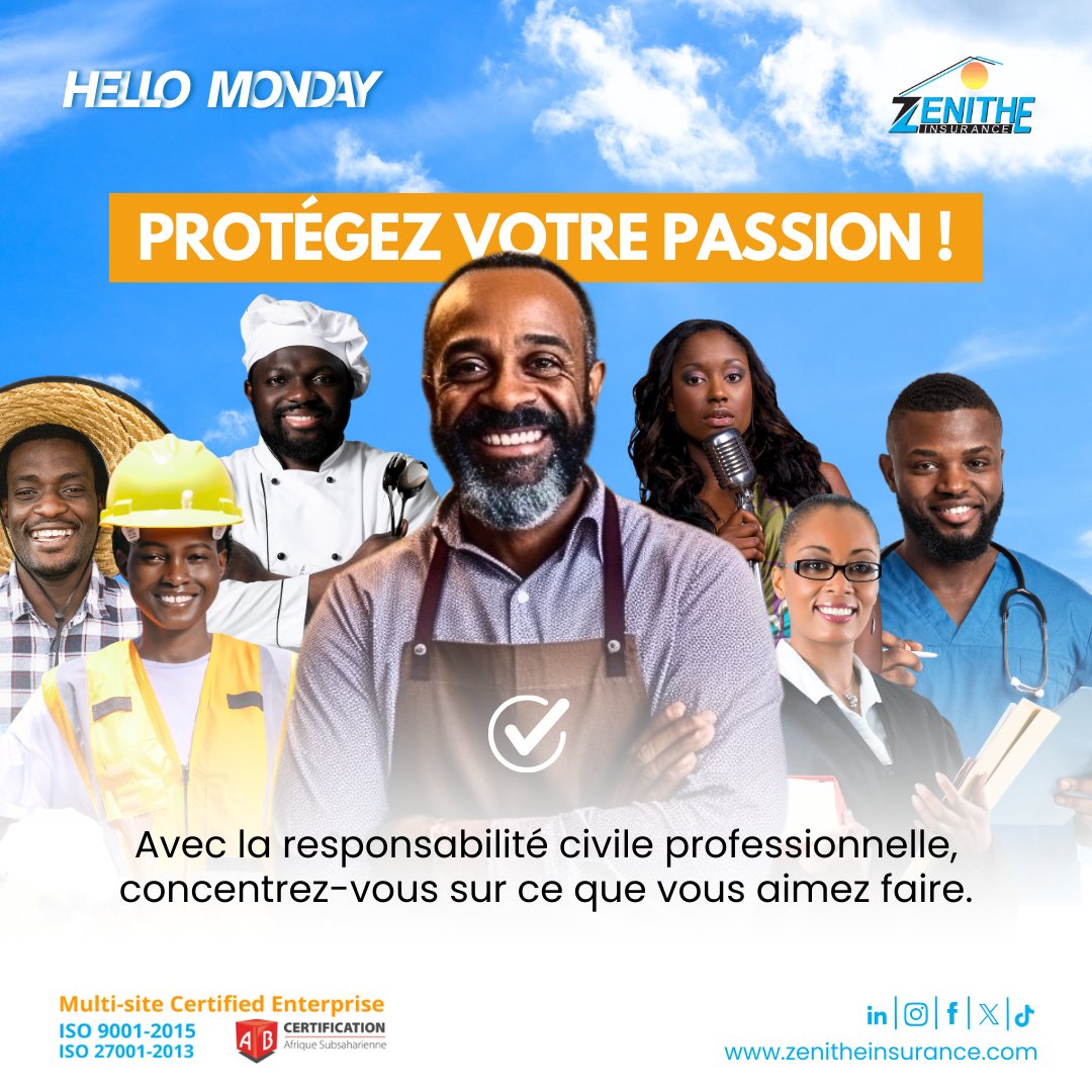 ZenitheInsuranc's tweet photo. Ne laissez aucun imprévu vous détourner de vos passions.

Obtenez votre devis dès maintenant sur notre plateforme : https://t.co/ANDATZjIUj

Protégez votre passion, vivez votre métier pleinement !

#ZenitheInsurance #RCPro #Assurance #Protection #Cameroun #Profession #Passion https://t.co/PrxhodRnmT