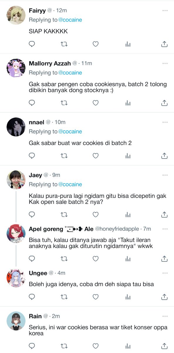 elvcaine's tweet photo. [🍪] Co.Caine Order
         #Batch1 Closed https://t.co/3vnvAQWpDG