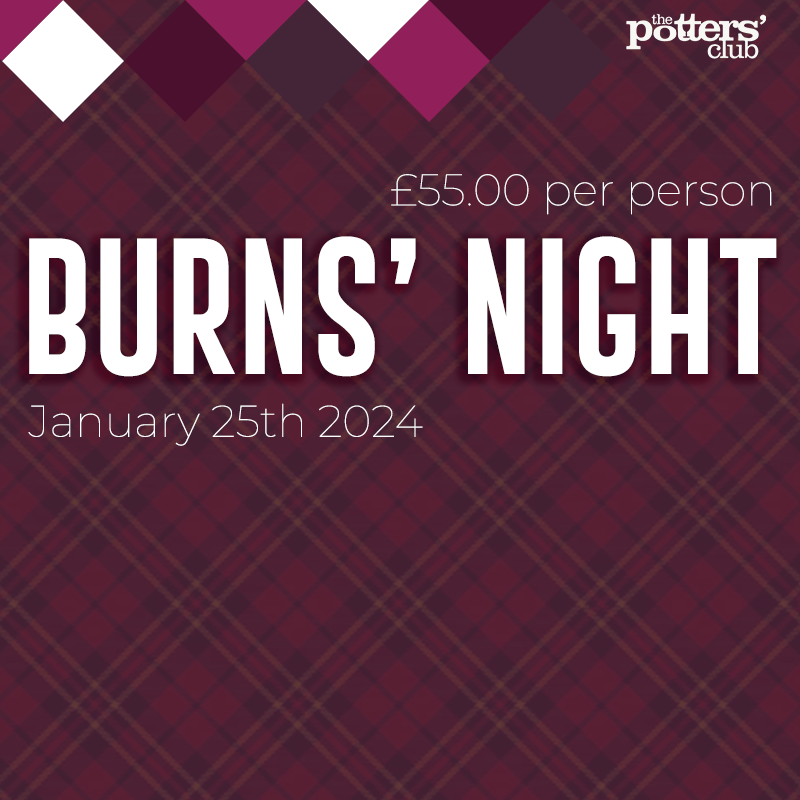 Celebrate the life and poetry of Robert Burns with us this Saturday, January 25.

Expect:
A fabulous Scottish-themed dinner 🥂
Traditional piper 🎵
The Ode to a Haggis by Mr. Richard Gray

✨ Smart dress code encouraged – kilts welcome! You can book through our website.