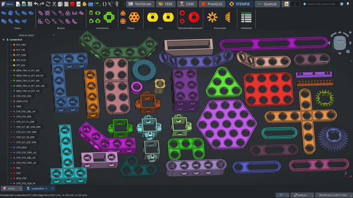 Stemfie3D's tweet photo. The #Stemfie3D construction set was born and raised inside @FreeCADNews. I use this software daily to design new STEMFIE parts and projects.

If you like #toys, #3Dprinting, and #CAD, download #FreeCAD and make sure to install the STEMFIE Workbench, maintained and developed by Ulices https://t.co/EuLvHPT2L1

It's here!👇
https://t.co/md7zmtyPky