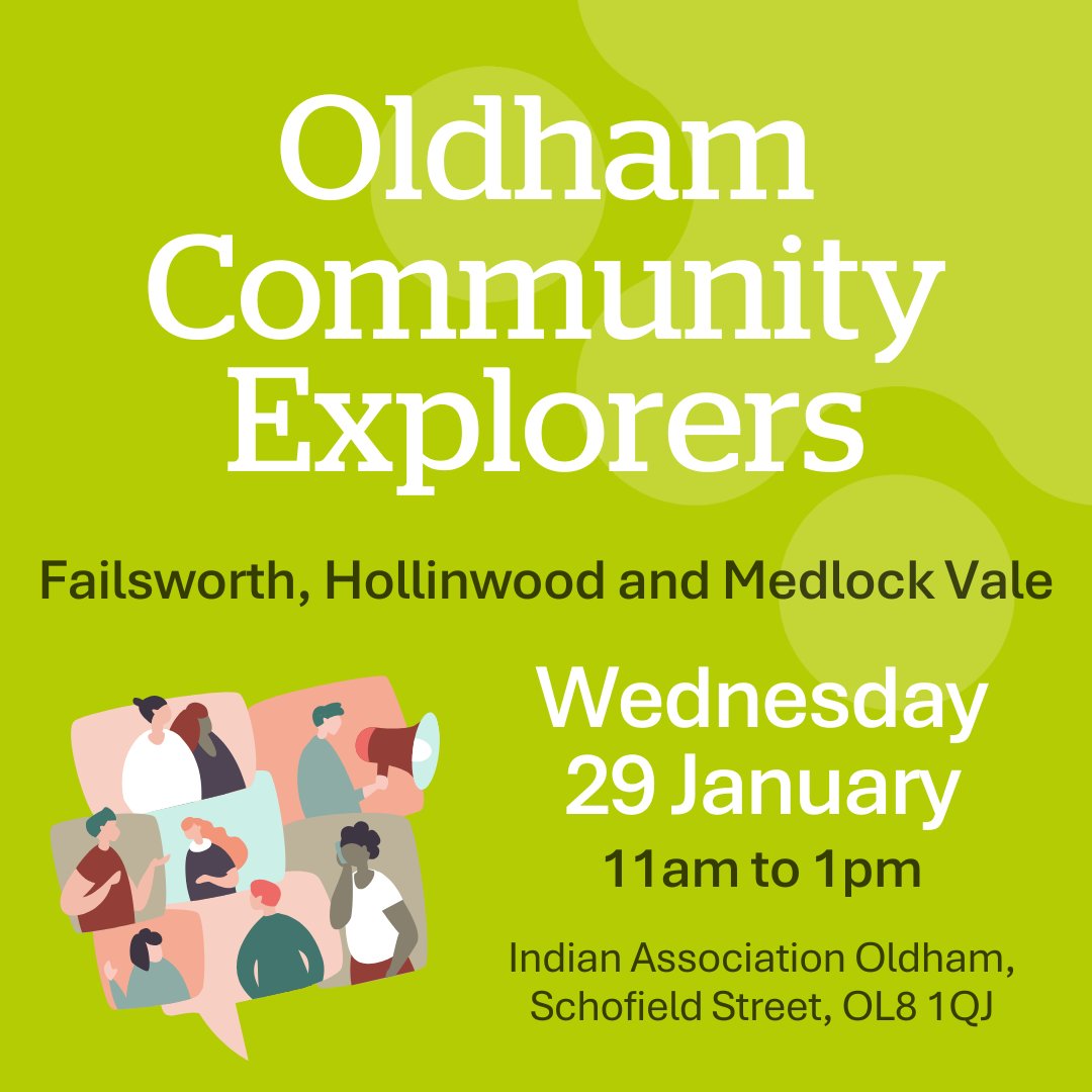 Action Together (@weacttogether) on Twitter photo โ Are you a VCFSE group/organisation in Oldham?
๐ You should join us for one of our Community Explorers networks on Wednesday 29 January!
โ
Oldham South, 11am-1pm. Register here; actiontogether.org.uk/civicrm/event/โฆ
โ
Oldham North, 1pm-2:30pm. Register here: actiontogether.org.uk/civicrm/event/โฆ โ Are you a VCFSE group/organisation in Oldham?
๐ You should join us for one of our Community Explorers networks on Wednesday 29 January!
โ
Oldham South, 11am-1pm. Register here; actiontogether.org.uk/civicrm/event/โฆ
โ
Oldham North, 1pm-2:30pm. Register here: actiontogether.org.uk/civicrm/event/โฆ