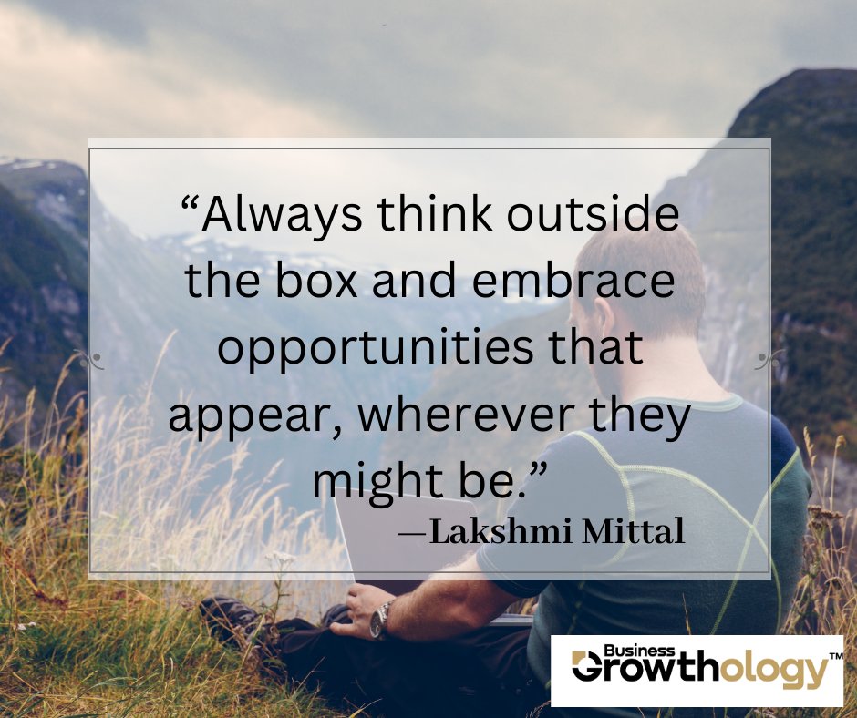 LippittScott's tweet photo. “Always think outside the box and embrace opportunities that appear, wherever they might be.” —Lakshmi Mittal
#ThursdayThoughts #ScottLippitt #BusinessCoaching #businesscoach #CoachingCareer #Quotes #BusinessQuotes https://t.co/l6dMboHSkf