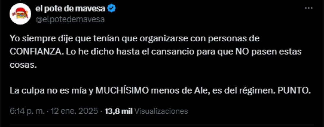 Desde Argentina, esta cuenta <a href="/elpotedemavesa/">Pote</a> incita a adolescentes a cometer actos de violencia en Venezuela. Ya hay al menos un preso por eso.