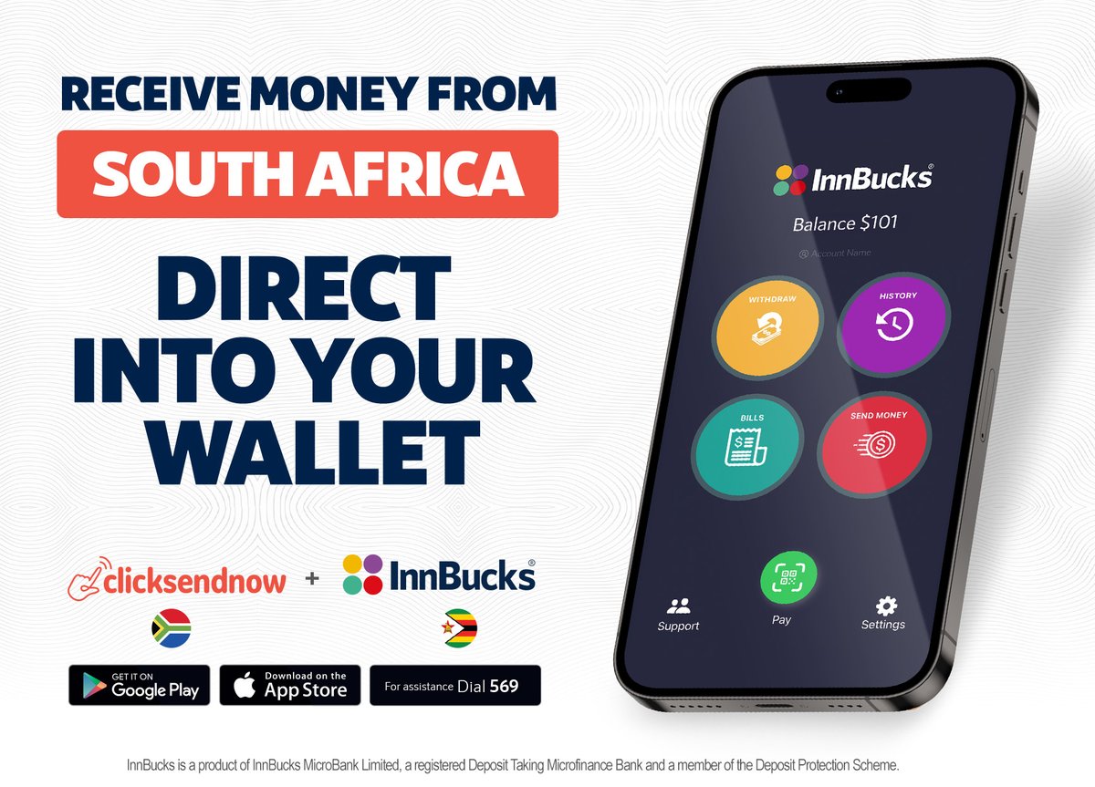 Inn_Bucks's tweet photo. Relatives in SA want to send you school fees? 
No problem! Receive school fees money seamlessly from South Africa into your InnBucks Wallet using Clicksendnow SA. It's Faster, Simpler and Convenient.
#InnBucks #Clicksendnow #SchoolFees #Zimbabwe