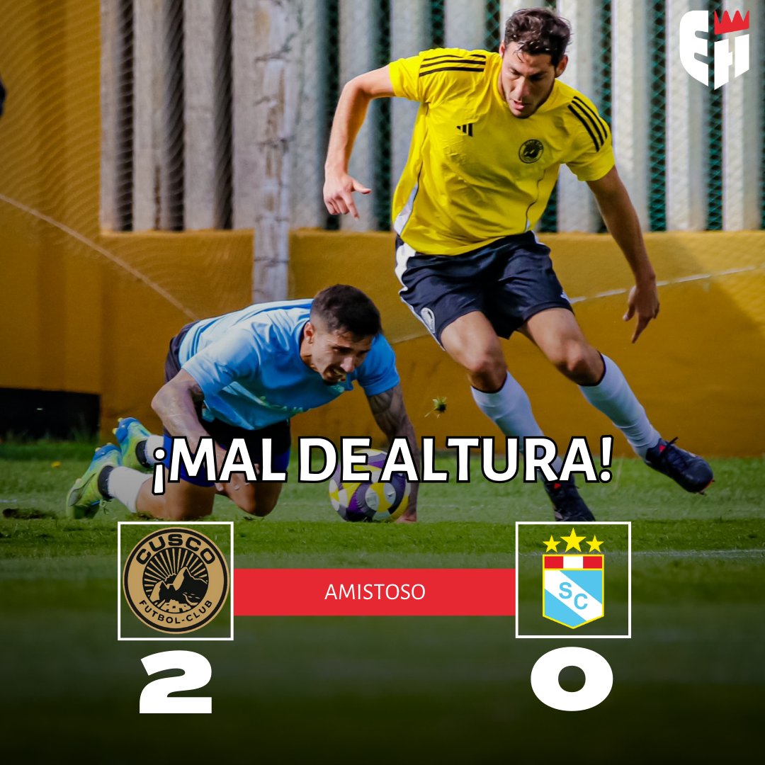 ¡MAL DE ALTURA!

#SportingCristal cayó ante #Cusco por amistoso de pretemporada. 

➡️ Se jugaron 2 amistosos y en ambos cayó por 1-0.

⚽️ Colman y Cárdenas anotaron los goles respectivamente. 

✅️ Catriel Cabellos, que aún no es oficializado, arrancó de titular el 1° encuentro.