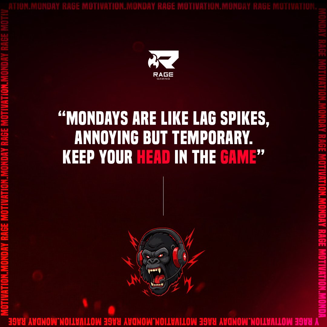 Guess who's back?,

Our mascot "RAGE" with some Monday motivation for you 🫵🏼 🦍 
#FeelTheRage #mondaymotivation #mondays