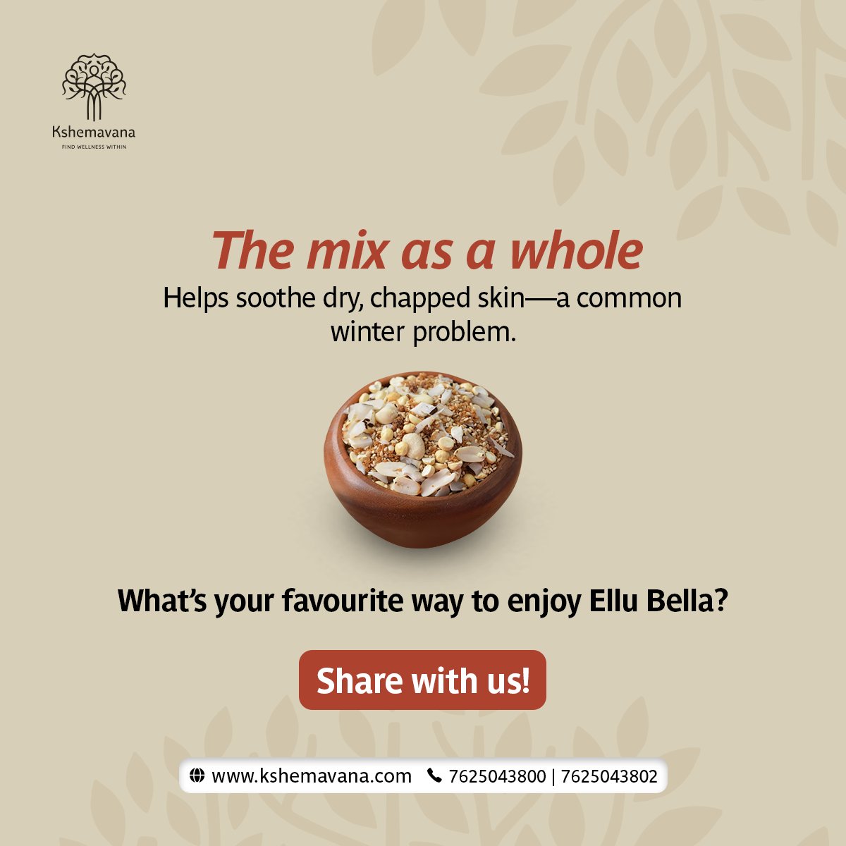 kshemavana's tweet photo. With #ElluBella, you’re not just enjoying a snack; you’re connecting to a tradition that’s all about warmth, balance, and well-being.
What’s your favourite way to enjoy Ellu Bella? Share with us!
#Kshemavana #Festival #Sankranthi2025 https://t.co/BeQX7aUh6H
