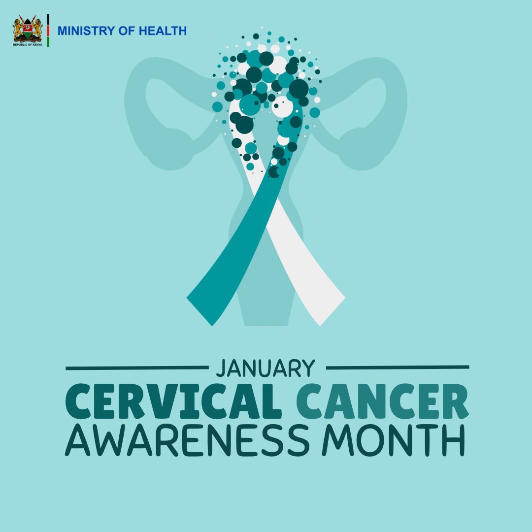 January is #CervicalCancerAwareness month!

In Kenya, 9 women die daily from #CervicalCancer 2nd most common cancer in women with 5,250 cases annually despite being the most preventable and treatable forms of cancer. Without action, this number  is projected to double by 2040.