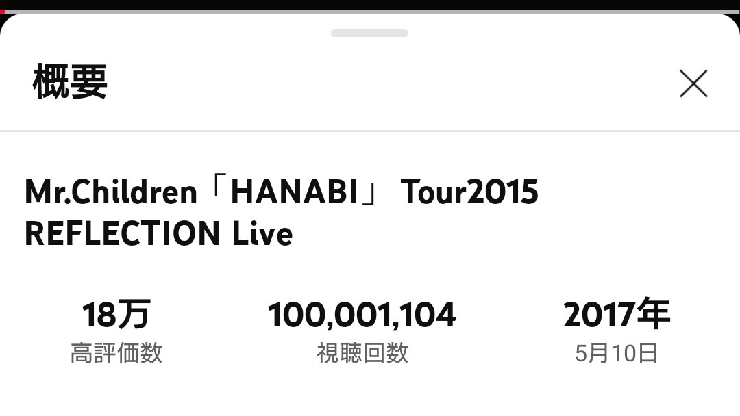 SuperviewTokai's tweet photo. HANABI1億回再生🎉 https://t.co/pbUmDE7KWz
