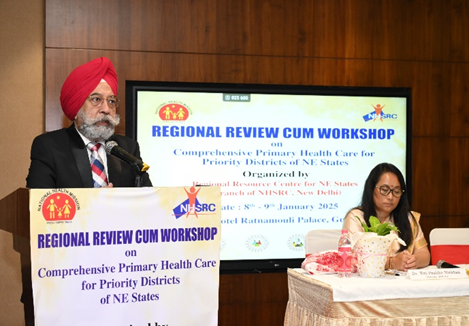NHSRCINDIA's tweet photo. The Regional Resource Centre for North-Eastern States (RRCNE), a branch of NHSRC, New Delhi, organized a two-day Regional Review cum Workshop on Comprehensive Primary Health Care (CPHC) for priority districts across the 08 (eight) North-Eastern states. The event which was held in Guwahati, Assam, was inaugurated in the esteemed presence of Dr. G. B. Singh, Advisor, CP-CPHC, NHSRC and Dr. Raj Prabha Moktan, Director, RRCNE.

The workshop aimed to review the performance of Ayushman Arogya Mandirs in priority districts, deliver targeted training, formulate actionable plans, and strengthen monitoring mechanisms to ensure continuous improvements in CPHC delivery. Additionally, it sought to reorient State and District Nodal Officers by addressing field-level challenges.

A total of 37 District Nodal Officers (DNOs) from priority districts and 17 State representatives from the CPHC and National Urban Health Mission (NUHM) participated in the workshop. Furthermore, 40 DNOs joined the workshop online from various districts within the North-Eastern region.

The workshop featured insightful sessions led by eminent resource persons. The notable contributors included Dr. Mattews Numpeli, State Level Executive Member for Palliative Care under Kerala's Aardram Mission, who provided extensive overview of palliative care and strategies for sustainable implementation and Mr. Anand Kr. Sahu from the National Health Mission (NHM) Chhattisgarh who provided valuable insights into the software for calculating Performance and team Based Incentives (PBI/TBI) developed and used in Chhattisgarh. During the training, the participants were engaged in enriching discussions, addressing issues and clarifying doubts regarding the implementation of CPHC, various portals, insights into Universal Health Care (UHC), mentoring of Community Health Officers (CHOs), adoption of AAM by medical colleges, etc. The workshop provided valuable clarity and actionable insights, contributing significantly to strengthening CPHC in the region.

#NHM #Northeast #RRCNE #primaryhealthcare #CPHC #NUHM #healthcare