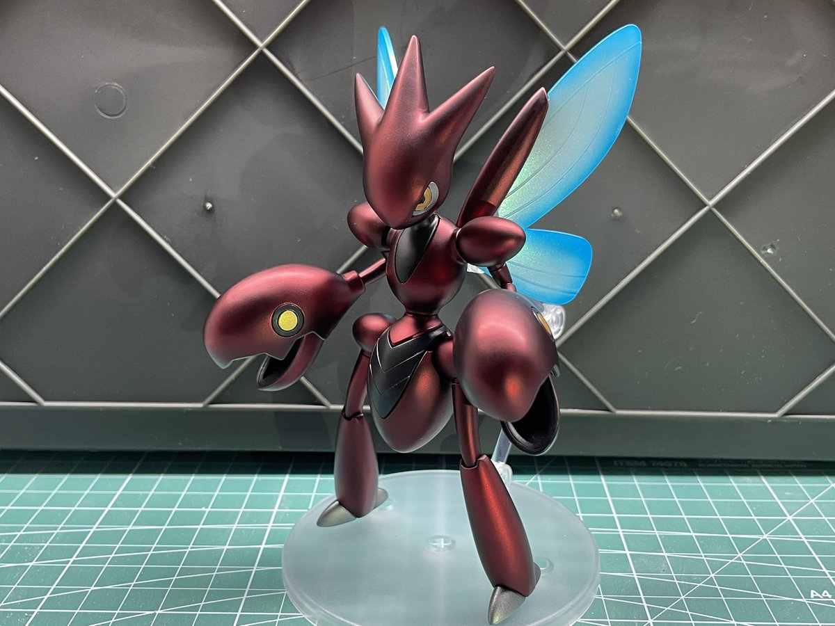 ハッサム完成しました！ マットキャンディ塗装してみました。羽は半