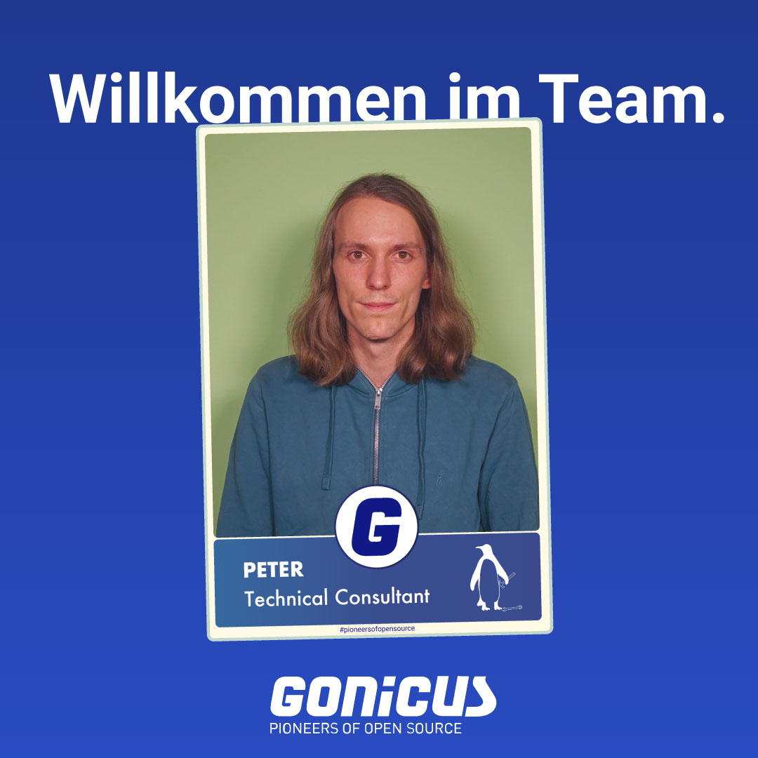 Willkommen im Team, Peter! Als #TechnicalConsultant bringt er Open Source in Unternehmen auf das nächste Level – mit Beratung und Lösungen für mehr Freiheit und Flexibilität. 👉 Lust auf #OpenSource Zukunft? #Karrierechancen unter gonicus.de/jobs!