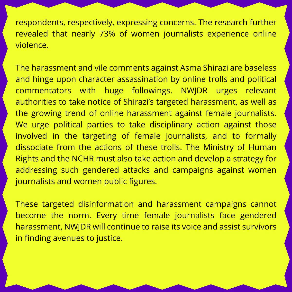 Network of Women Journalists for Digital Rights tweet media