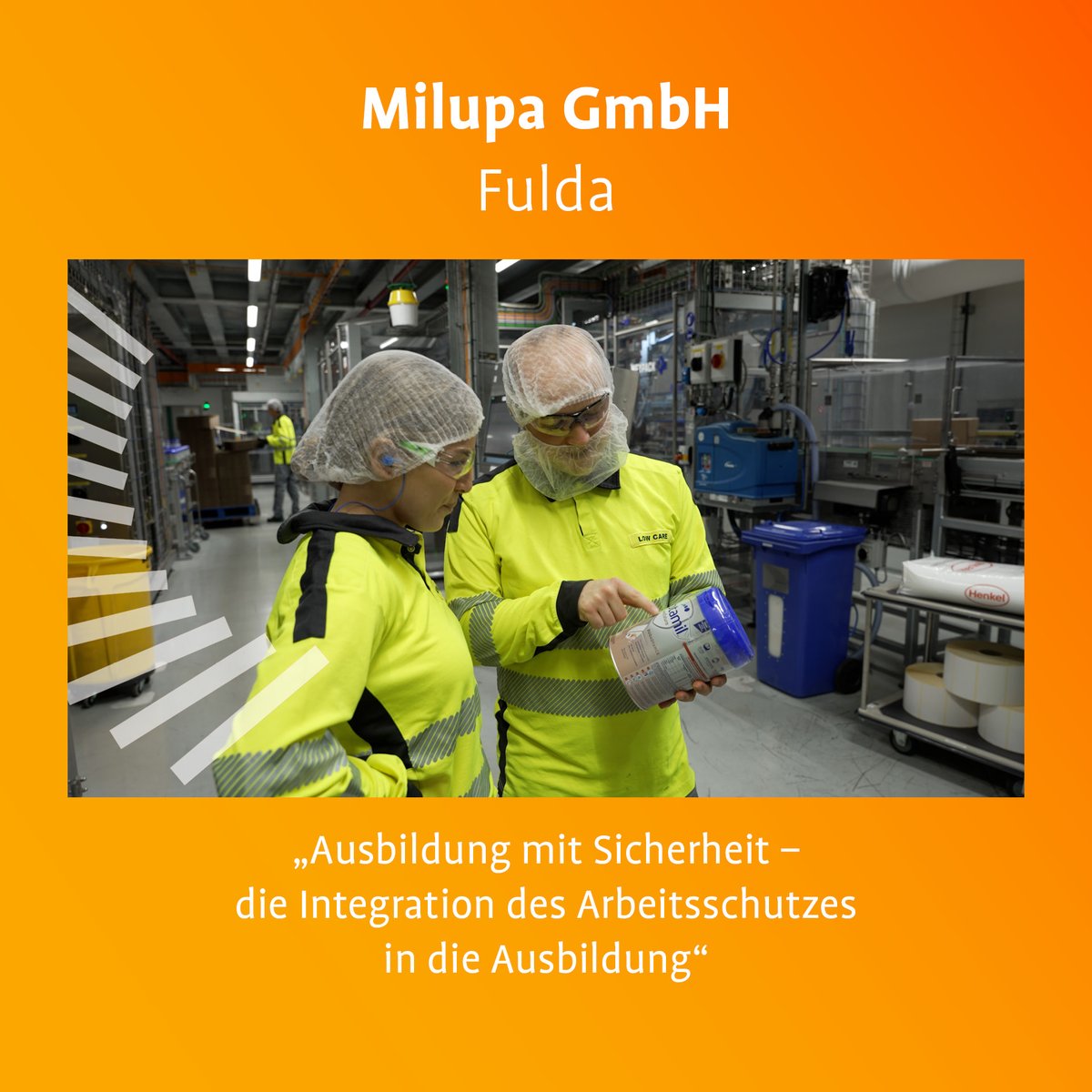 ✨𝗡𝗢𝗠𝗜𝗡𝗜𝗘𝗥𝗧𝗘 "𝗦𝗧𝗥𝗔𝗧𝗘𝗚𝗜𝗦𝗖𝗛"

Erfahren Sie hier mehr über die Nominierten in der Kategorie "Strategisch":
deutscher-arbeitsschutzpreis.de/nominiert.html…

<a href="/DGUV/">DGUV</a>
<a href="/BMAS_Bund/">Bundesministerium für Arbeit und Soziales</a>
<a href="/SACHSEN_SMWA/">Saxony</a> 
📸 ©DASP/3c
(1) L'Oréal Logistikzentrum Muggensturm
(2) Mainka Bau GmbH &amp; Co. KG
(3) Milupa GmbH