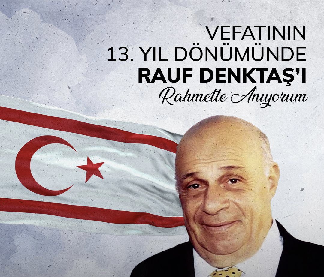 Hasanince00's tweet photo. Kıbrıs Türklerinin Direnişine yön veren,K.K.T.C ‘nin Kurucusu Rauf DENKTAŞ’ı vefatının sene-i devriyesinde saygı,sevgi ve rahmet yad ediyorum. https://t.co/WV9UUlasSw