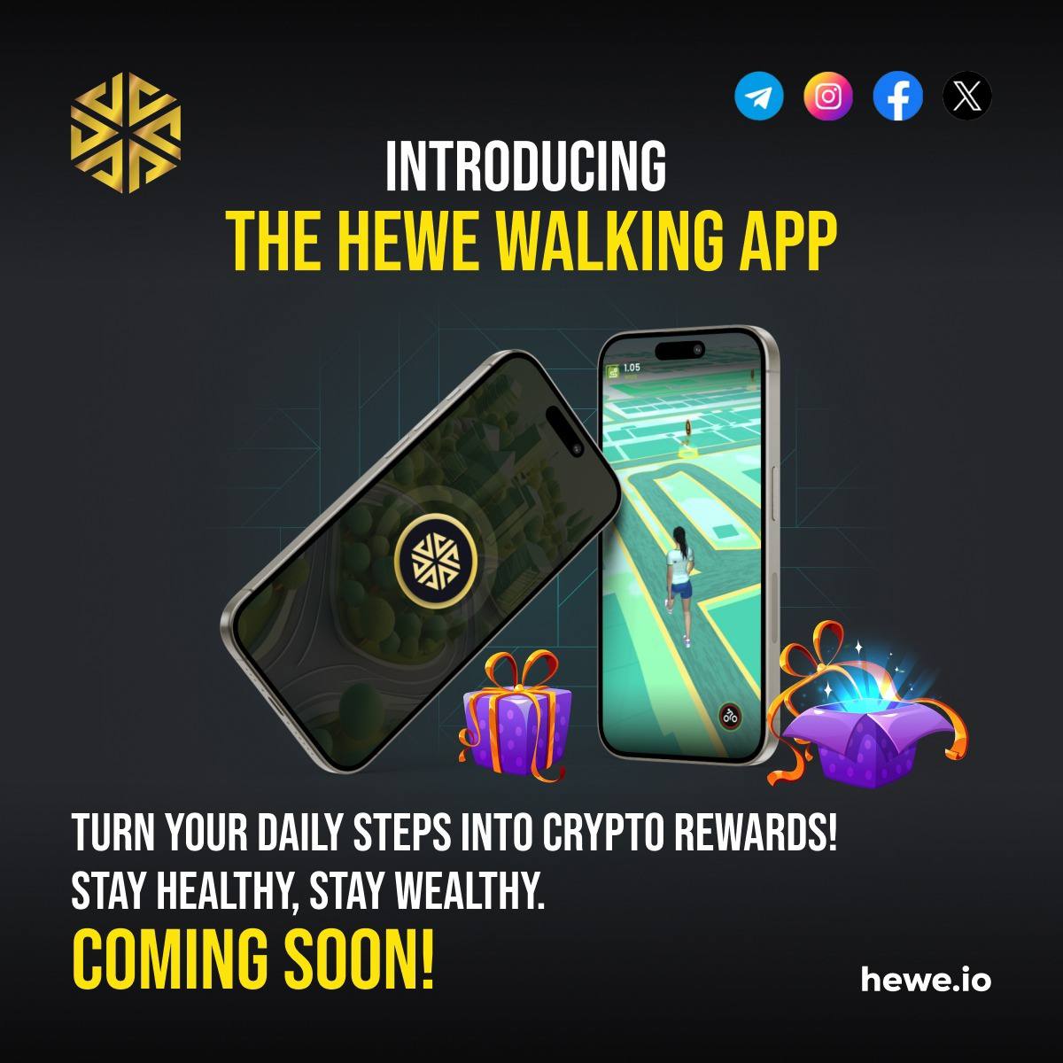 AmChain_20's tweet photo. 🏃‍♂️𝐁𝐈𝐆 𝐔𝐏𝐃𝐀𝐓𝐄 “𝐇𝐄𝐖𝐄” – HEALTH &amp; WEALTH WITH EVERY STEP

📲 Download the Hewe Walking App today to create a meaningful journey with us!
👉 Android: https://t.co/zMG8zYjG2V...

👉 IOS: https://t.co/BPP1Ru9NCU https://t.co/uCgIXweENY