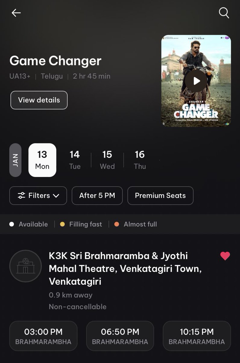 ranjithNBK's tweet photo. #Venkatagiri , Nellore Dt
#DaakuMaharaaj advance full 🔥🔥🔥
#Gamechnager 40 % ( inc Blocked Seats )
B & C centers lo Daaku overflows valla collections vasthunnai GC ki 👍
#NandamuriBalakrishana https://t.co/mcRRvAlBbY