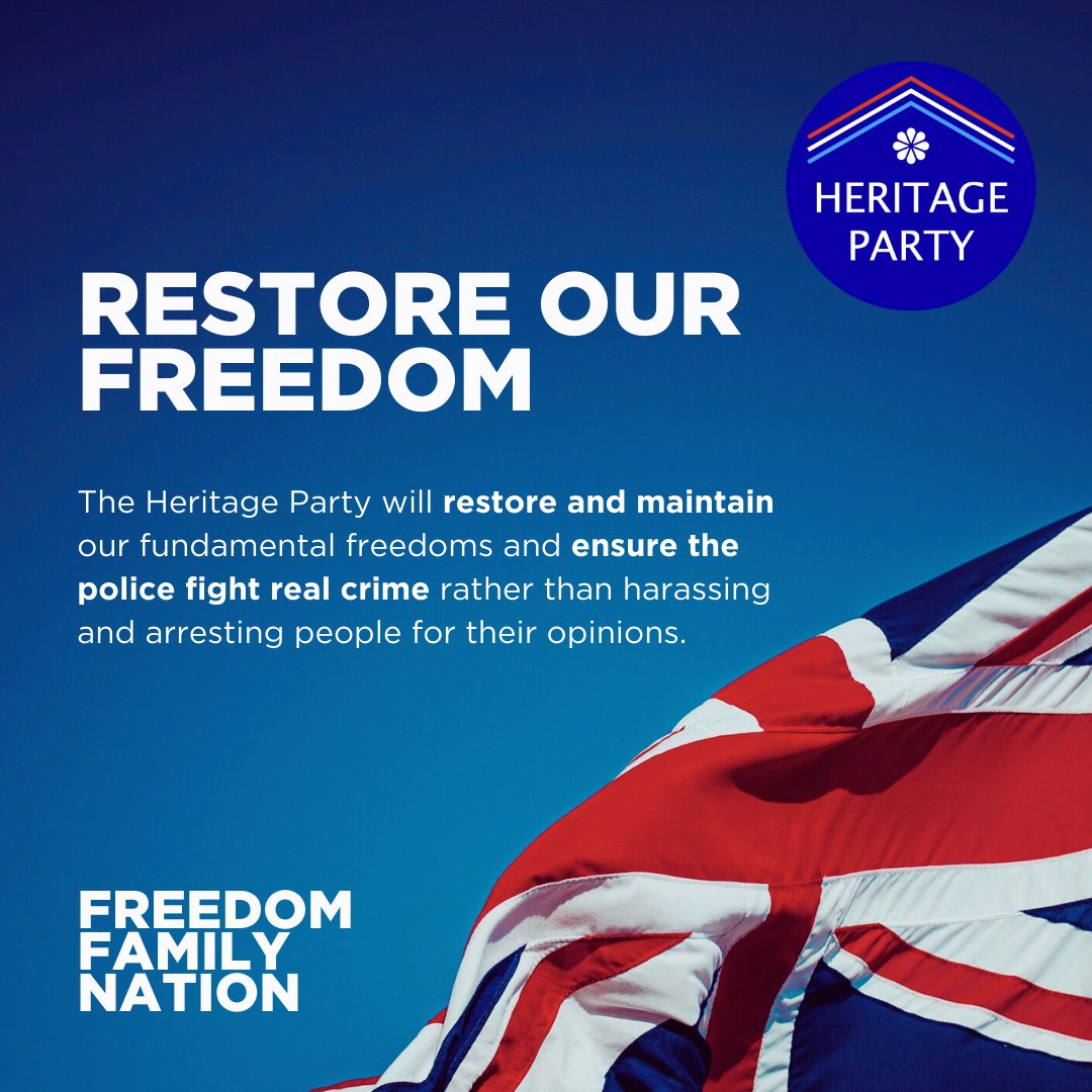 Join the Heritage Party to Restore Our Freedom
heritageparty.org